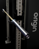 Metal bar with a cable attachment on a black background with 'origin' branding.