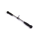 Chrome Cable Machine attachment with black handles on a white background