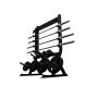 Gym Division Olympic Bar and Plate Storage Rack