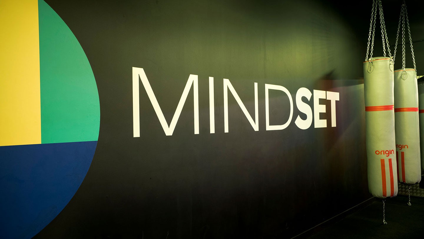 MINDSET logo with punchbag