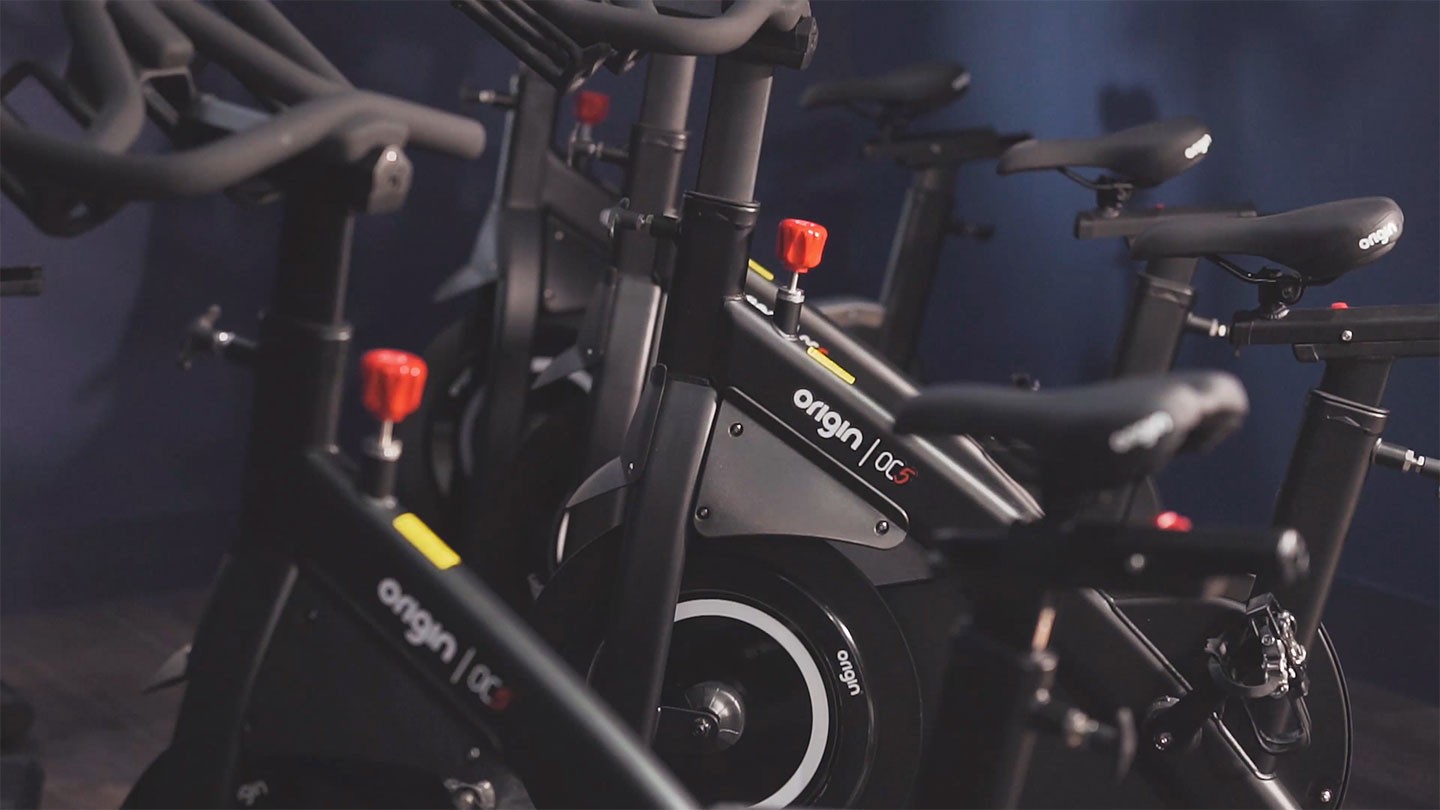 origin fitness OC5 indoor cycles at the shed health club