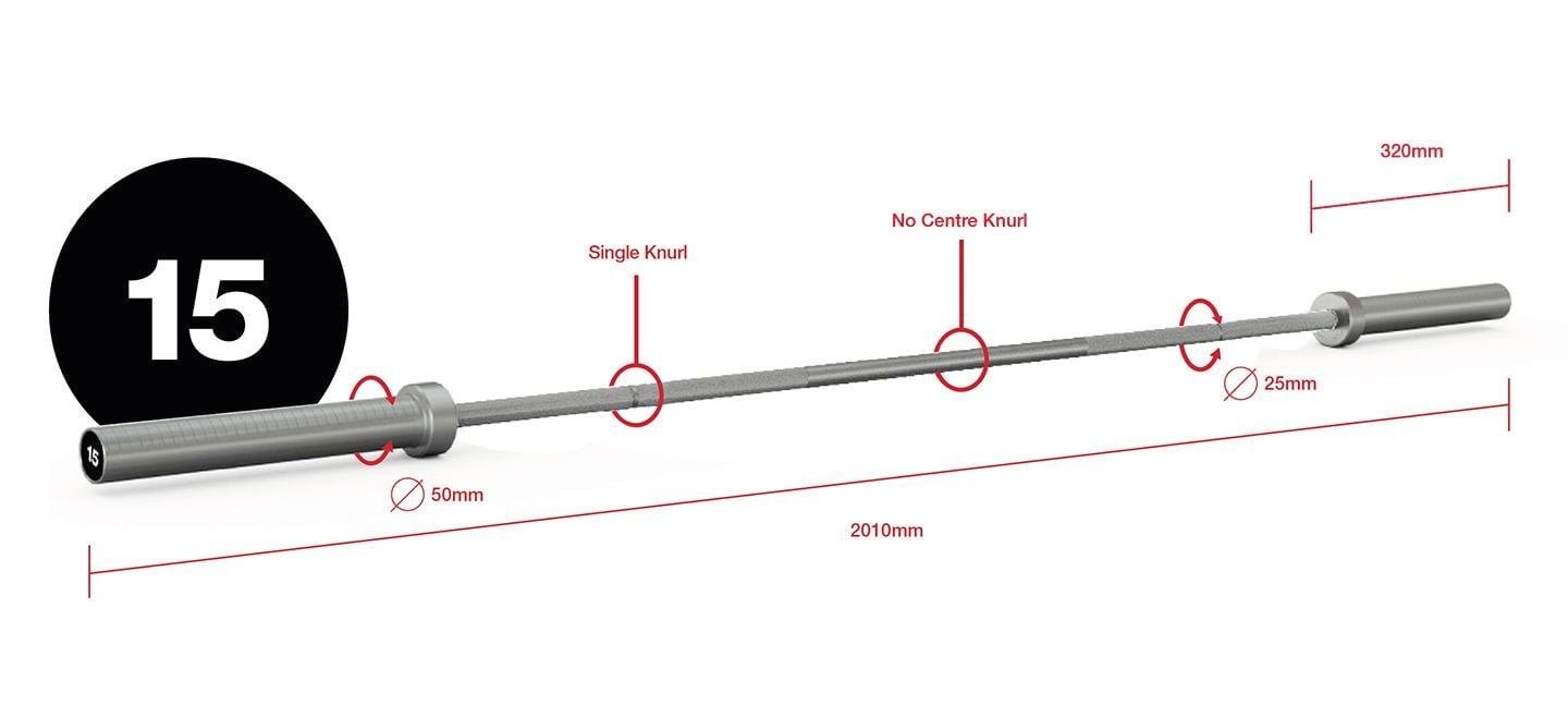 15kg gym division barbell detail specification